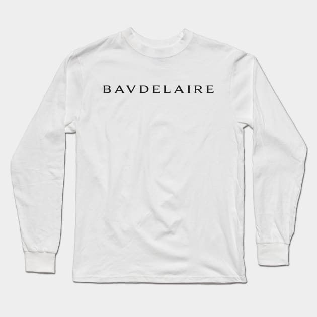 Baudelaire: Heritage Brand Long Sleeve T-Shirt by eightrobins